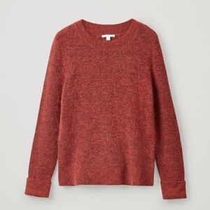 COS Orange Alpaca Wool Blend Sweater